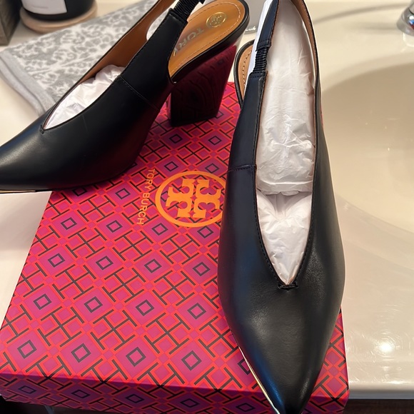Slingback Pump Calf Leather Tory Burch Heels - Picture 6 of 6
